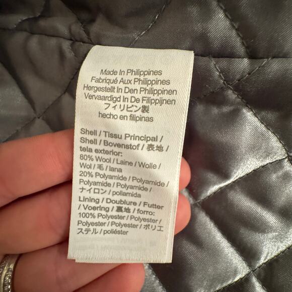 J Crew chateau parka Italian stadium-cloth wool coat Heather gray wool 0 small - Picture 10 of 11